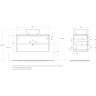 Тумба Bianco Opaco 100 см BELBAGNO KRAFT KRAFT100BO-KEPMNO-1084H301-SET