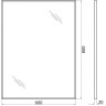 Зеркало 60x80 см BELBAGNO SPC-AL-600-800